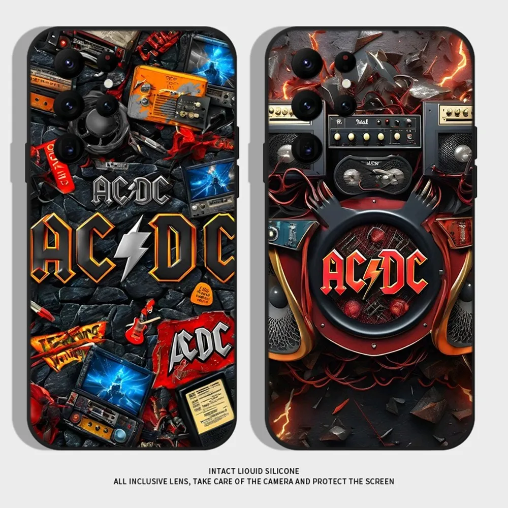 A-AC Band D-DC Phone Case For Samsung S24 S22 Ultra S20 S30 plus S23 ultra 5G Silicone Cover