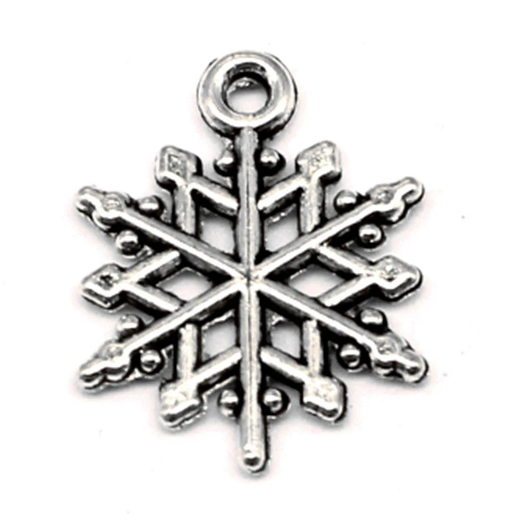 

Подвеска в виде снежинки для изготовления ювелирных изделий, фурнитура «сделай сам», 100 шт., 15x20 мм
