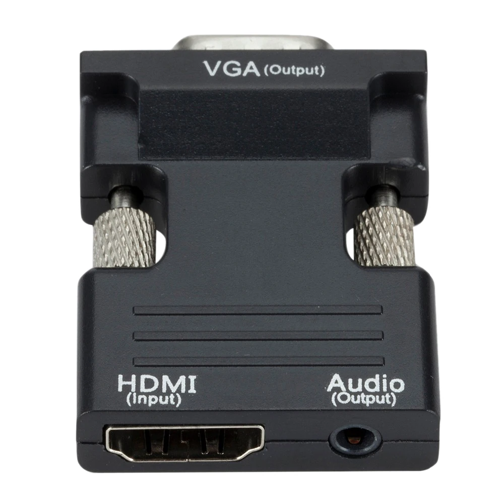 

Переходник с HDMI «мама» на VGA «Мама» с аудиоадаптером, поддерживает выход сигнала 1080P