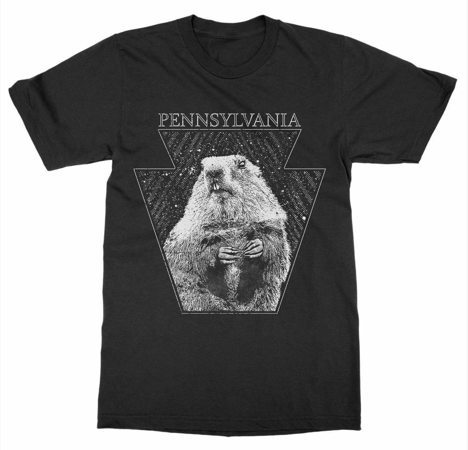 Купи USA Patriot Winter Pennsylvania 'Groundhog Day' Mens T Shirt 100% Cotton Short Sleeve O-Neck Casual T-shirts New Size S-3XL за 536 рублей в магазине AliExpress