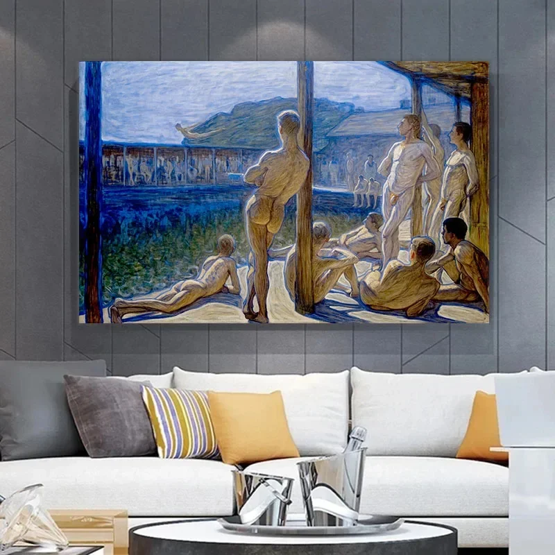 Евгенène Янссон военно-морской купальник постер 1907 года принт шведский художник