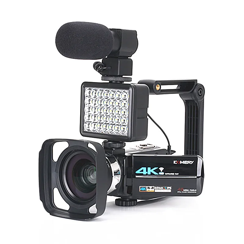 

Live Streaming For Video Call Auto focus Function Recording While Charging Built-in Fill Light AF 4K Video Camcorder