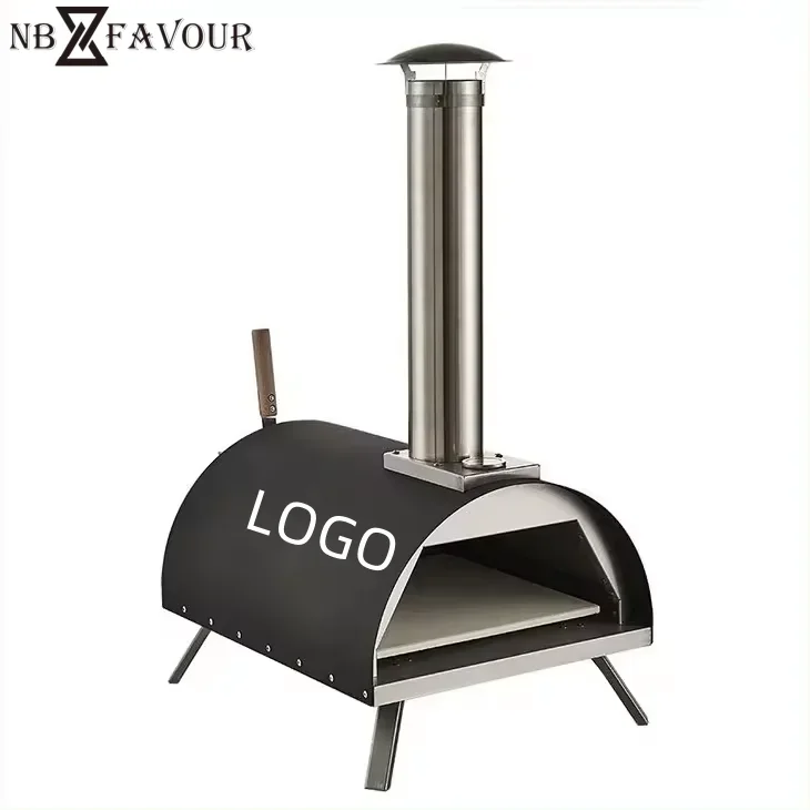 Открытая итальянская портативная печь для пиццы из нержавеющей стали