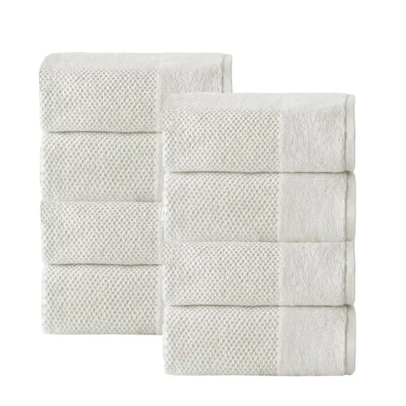 

Home - Incanto Hand Towels - 8 Piece Hand Towels, long staple Turkish towel - Quick Dry, Soft, Absorbent