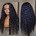 Wig13 * 4 кружевные передние человеческие волосы, парики для чернокожих женщин предварительно отобранные с волосами ребенка 180% QT Remy перуанские передние парики шнурка