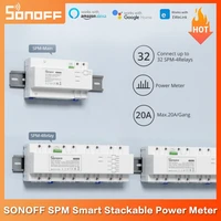 sonoff spm main4relay stackable power meter 20agang overload protection energy consumption monitoring via ewelink app check