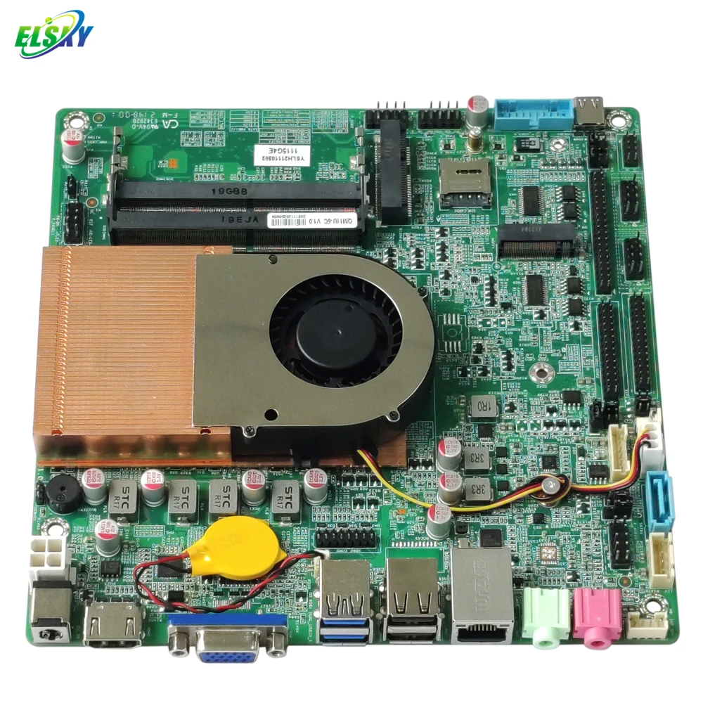 Фото Новая материнская плата ELSKY QM11U 11-го поколения с процессором Tiger Lake I3-1115G4E, X86, Linux, встраиваемая, тонкая, Mini-ITX №4
