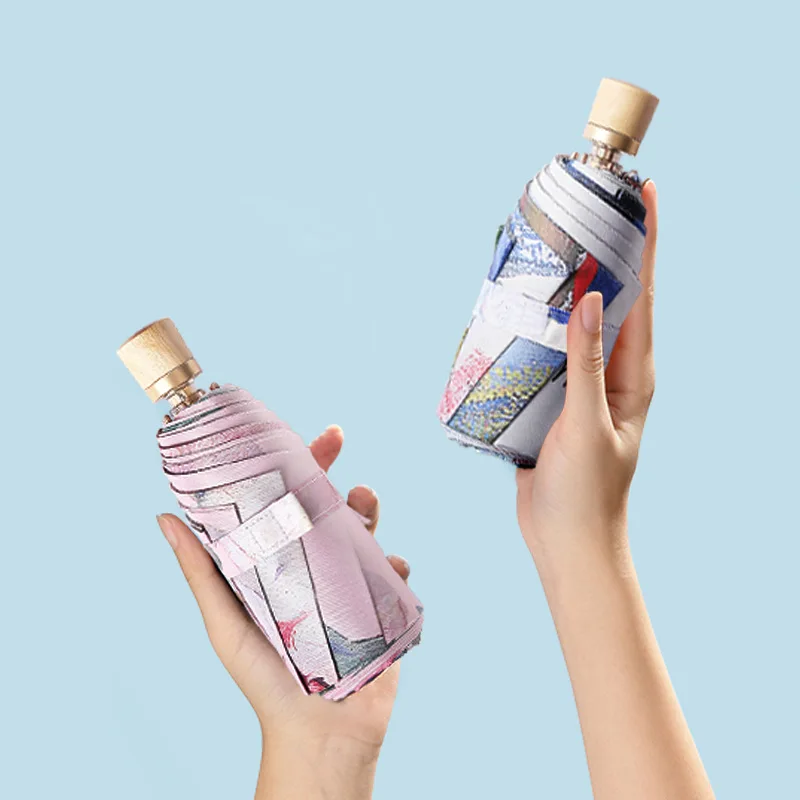 

Креативный Зонт с цветами, защита от солнца и УФ-лучей, складные солнечные дождевые зонтики, двойная Дека для женщин