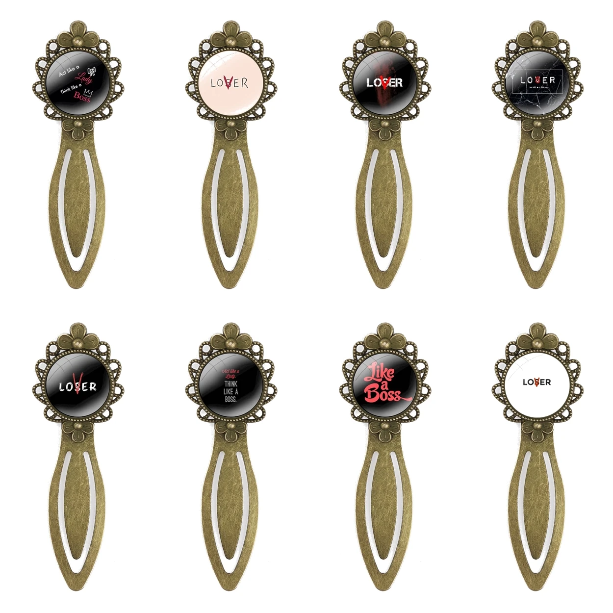 

Loser Lover Think Like A Boss Painted Cute Design Gift Creative Metal Bookmarks Gift For Friends Stationery School Office Supply