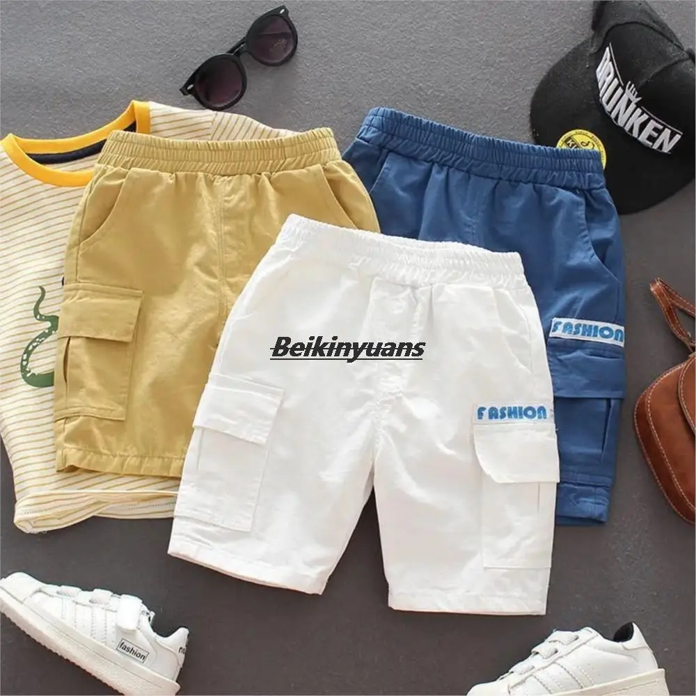 

Children shorts boy overalls baby pants thin section 5 minutes of pants in the summer wear small children's clothing overalls