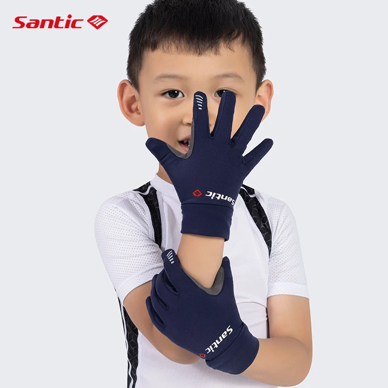 

Зимние велосипедные перчатки Santic для детей, дышащие велосипедные перчатки, Нескользящие Детские Варежки с закрытыми пальцами, велосипедны...