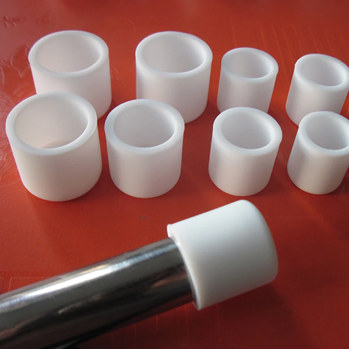 

1/5Pcs Silicone Round End Cap Tube Cover 62.5/64.5/66.5/68.5/70.5/73/74.5/76.5/78.5mm White Protection Cover Chair Foot Pad