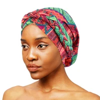 african print briaded twist turban hijab hat for women stretch muslim hijab caps arab wrap turbantes chemo cap hair accessories
