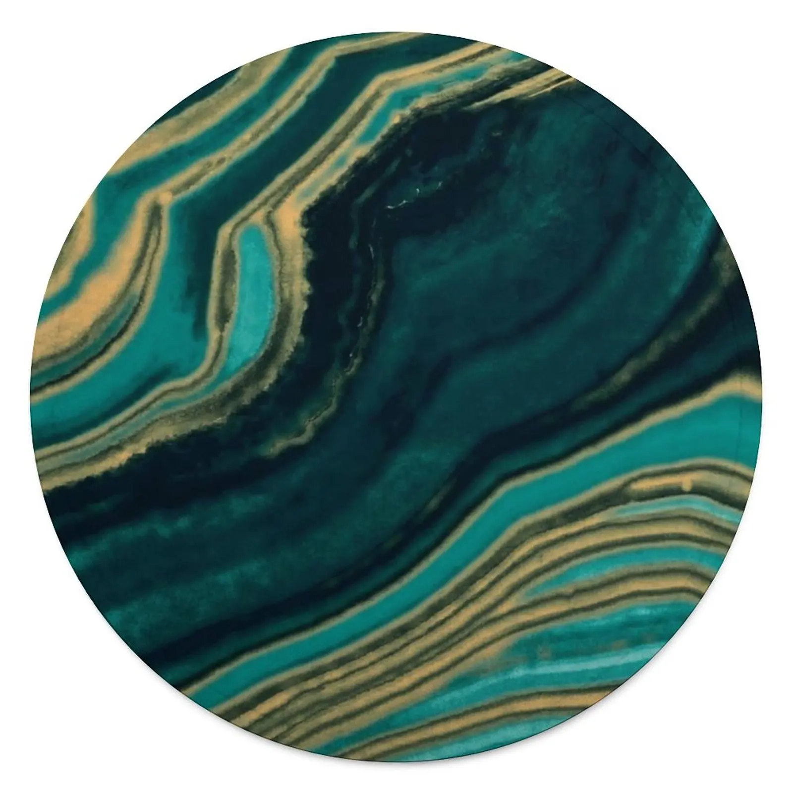 

Marble Art Blanket Aqua And Metallic Gold Marble Texture Soft Cheap Round Bedspread Funny Fleece Couch Blanket