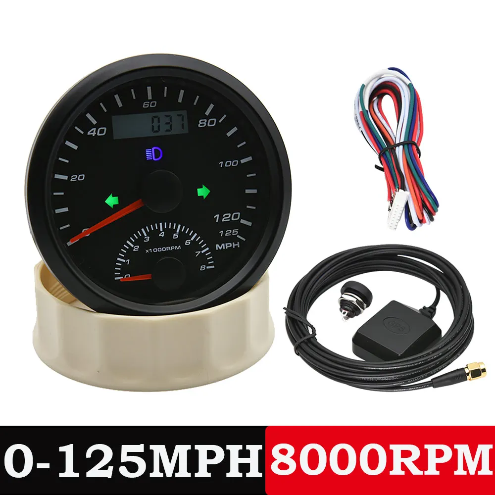 

Универсальный GPS-Спидометр AD, 85 мм, 0-8000 миль/ч, с тахометром, об/мин, водонепроницаемый