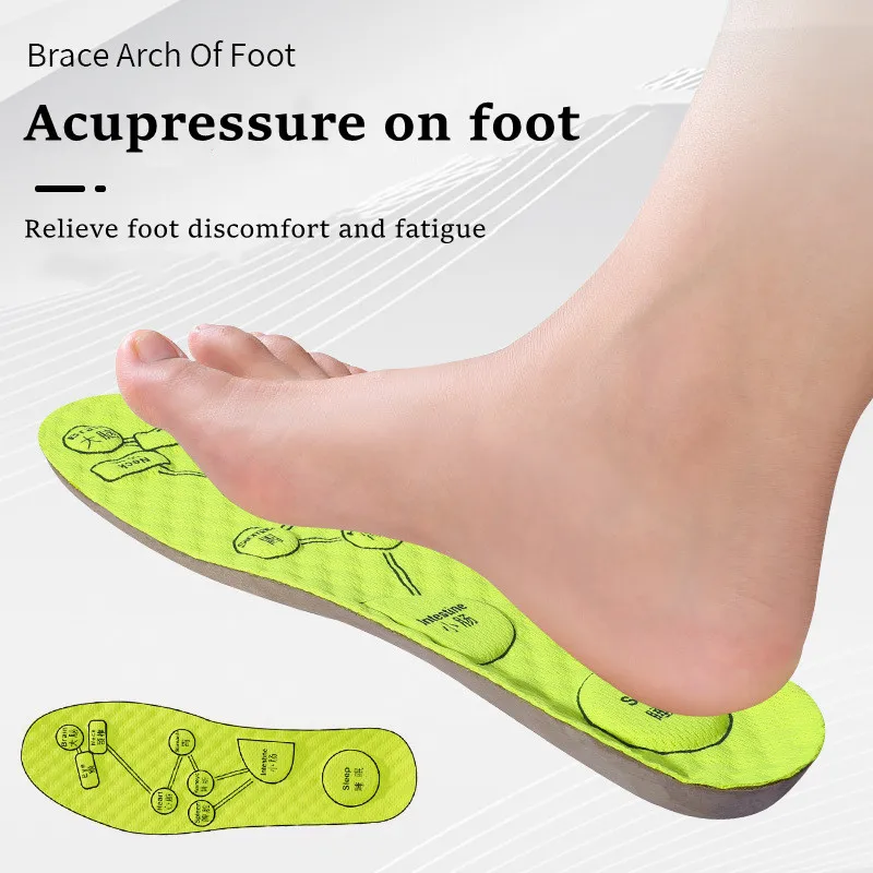 Acupressure on Foot Insole Men Women Soft Breathable Sport Cushioning Inserts Sweat-Absorbing Deodorant Insoles Boost Shoe Pads