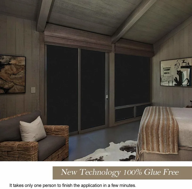 Статическая клеящаяся пленка для окон Затемняющая оконная с защитой от