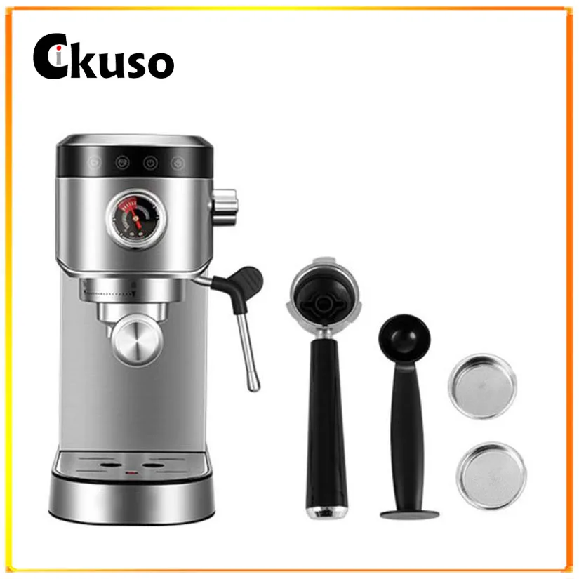 

Cikuso 20Bar Coffee Maker Extraction Steam Milk Froth Gold Pump Pressure Italian Semi-automatic Commercial Coffee Machine Latte