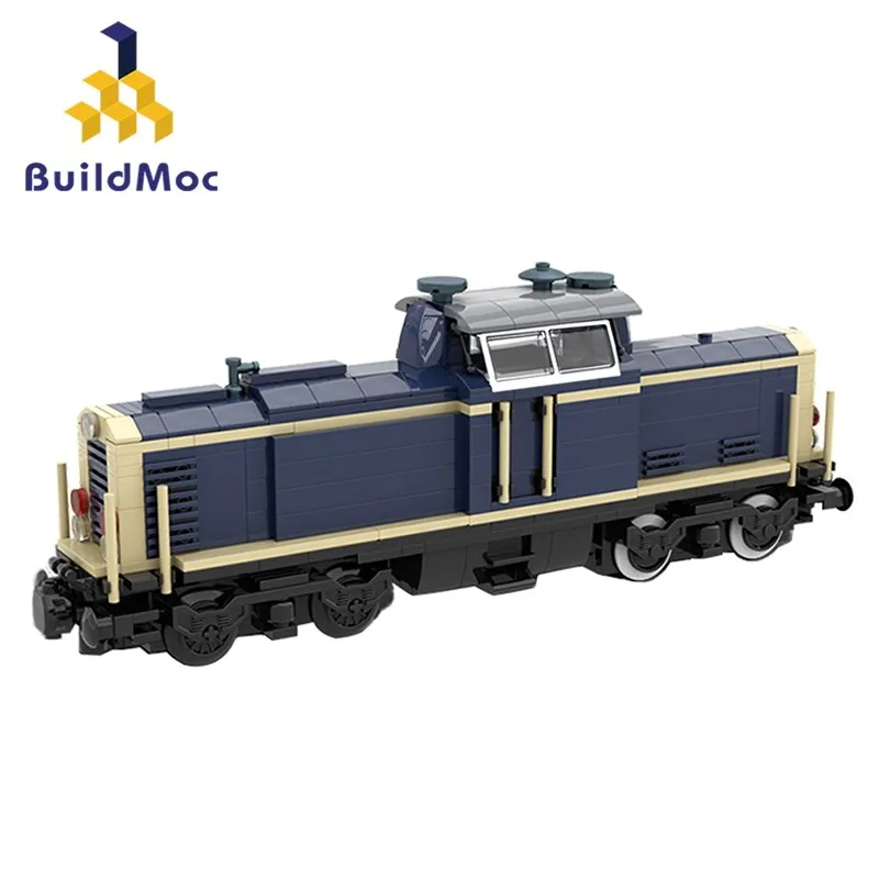 

Buildmoc City Motor Train V100 Model Bricks German Cargo Locomotive Building Blocks Classic Gifts For Boys And Girls Train Toys