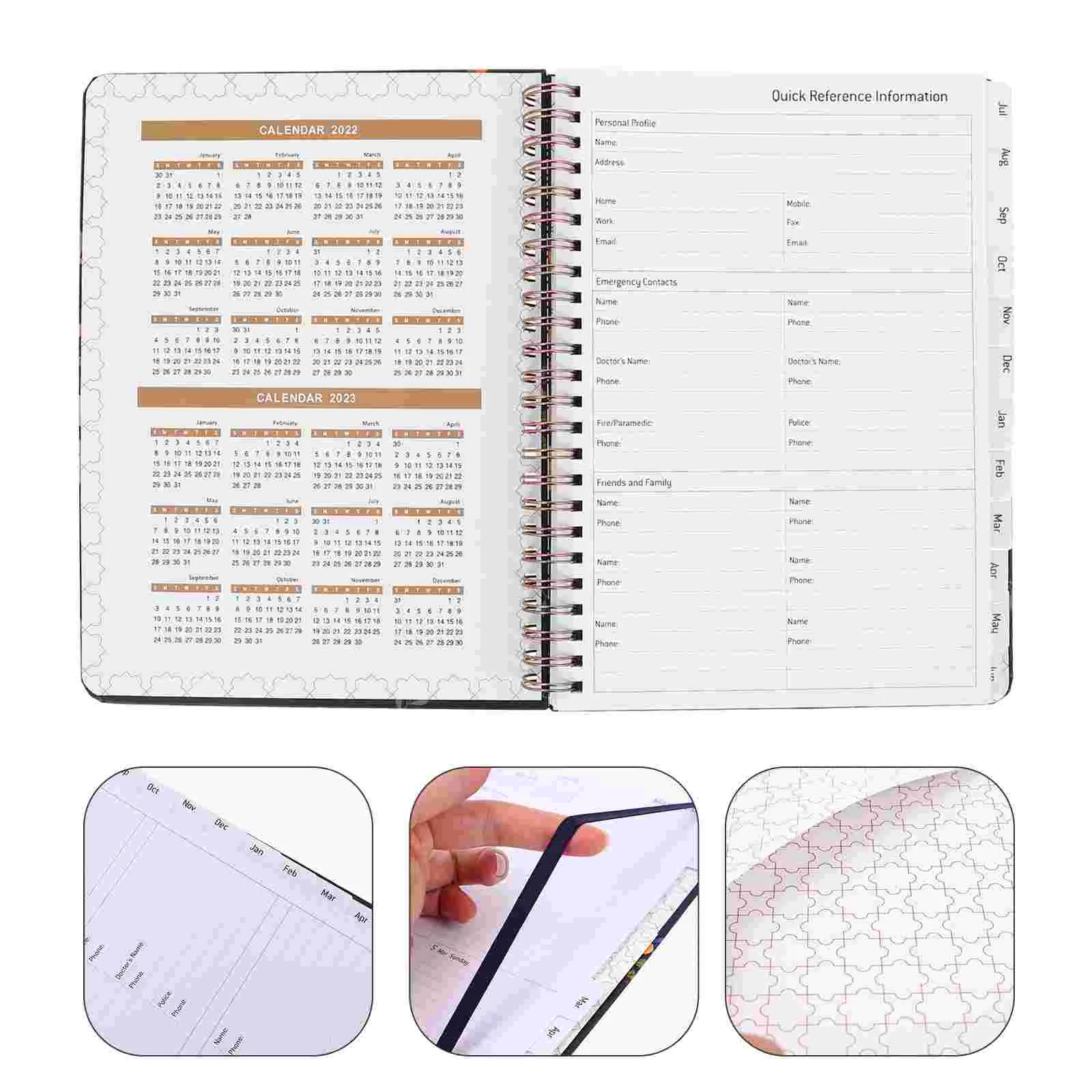 

Planner Notebook 2023 Weekly Journal Diary Calendar 2022Spiral Academic Daily Schedule Monthly Book Undated Do List Day Office