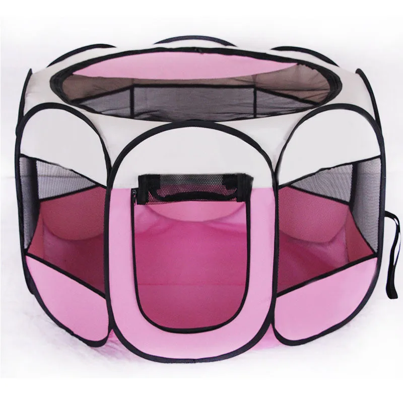 

Portable Pet Cage Folding Pet Tent Outdoor Dog House Octagon Cage for Cat Indoor Playpen Puppy Cats Kennel Easy Operation