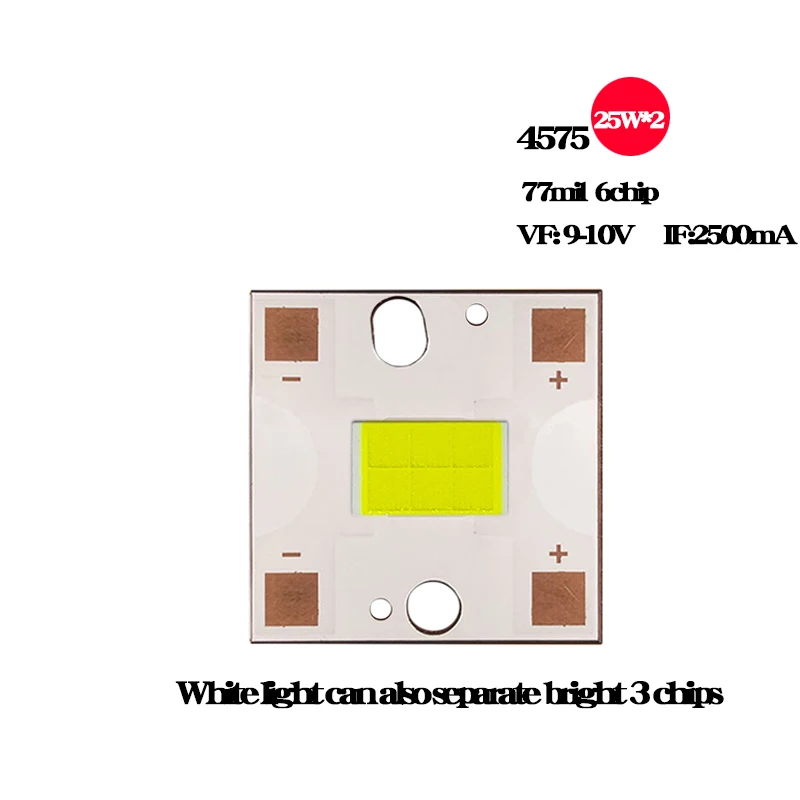 

50 Вт 4575 светодиодный чип 4570 двухцветный прожектор для мотоцикла smd светодиодный 3570 двухцветный 30 Вт белый лимонно-желтый двухцветный светодиодный автомобильный фар