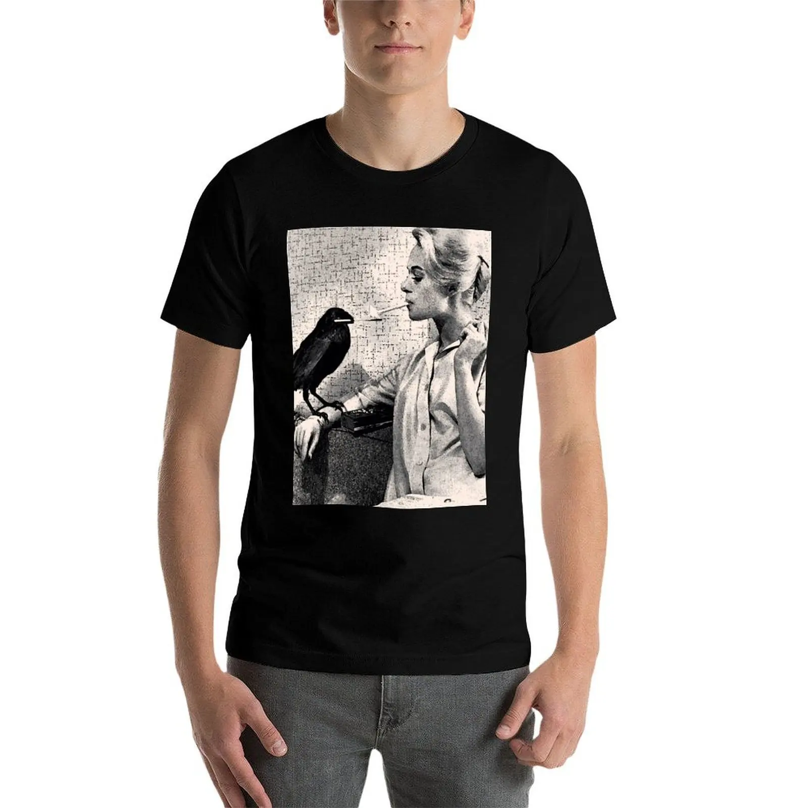 Фото Футболка с рисунком Tippi Hedren, спортивная футболка с короткими рукавами для бега и тренажерного зала №4