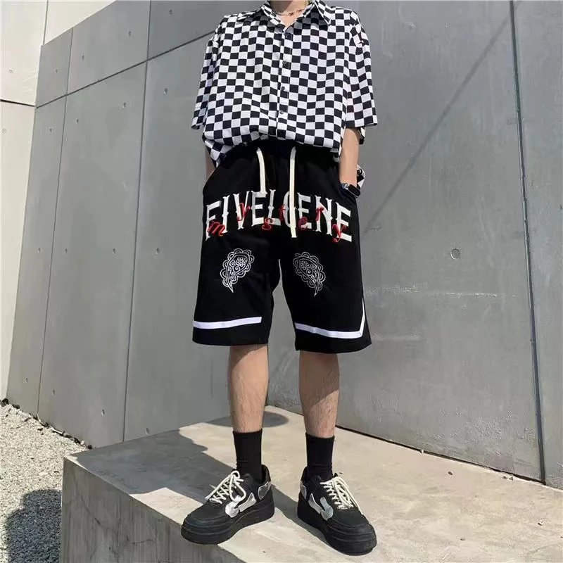 Шорты женские винтажные с вышивкой букв уличная одежда в американском стиле