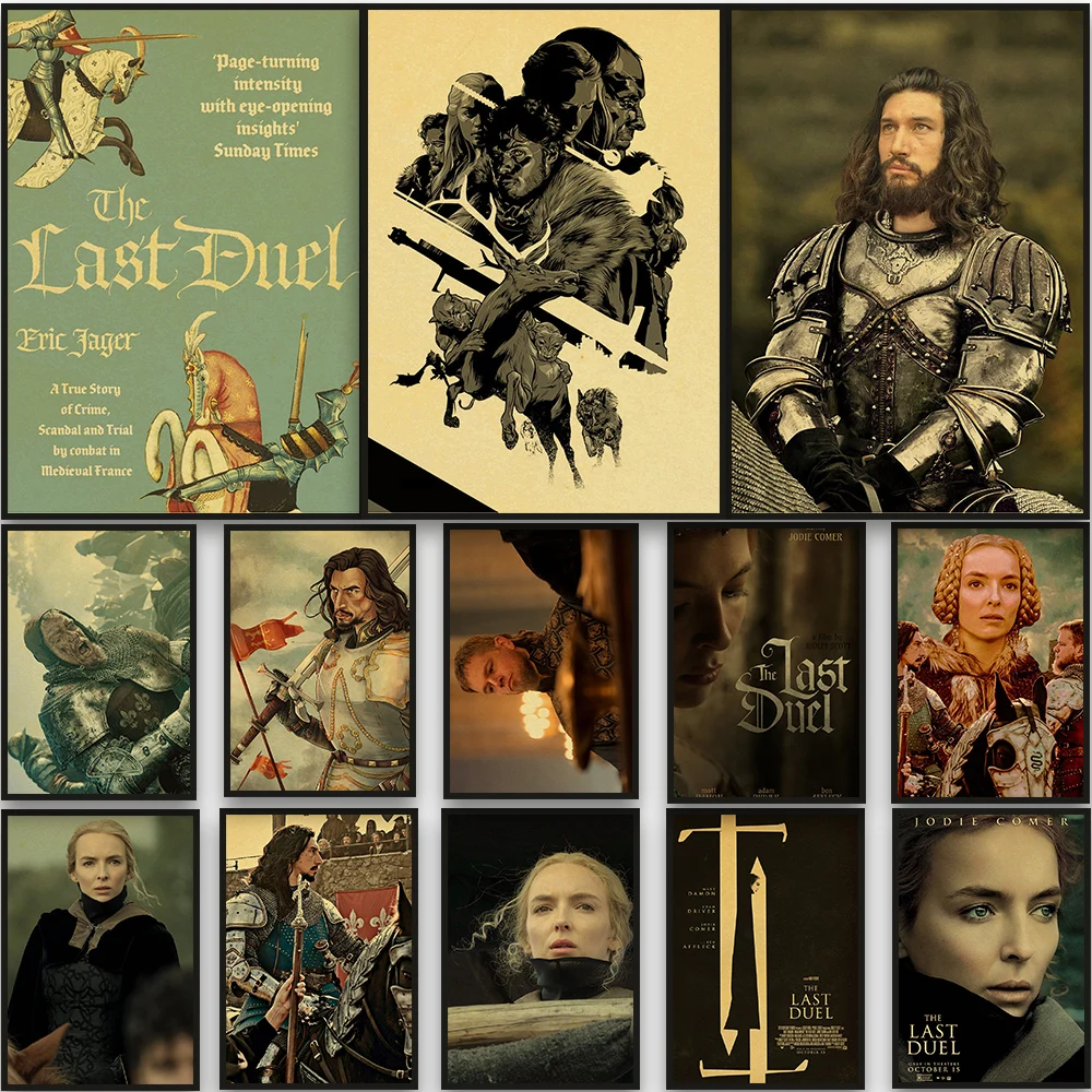 

2022 New The Last Duel Living Room Posters Kraft Paper Bedroom And Bar Poster Anime Home Decoration Room Poster Art Painting