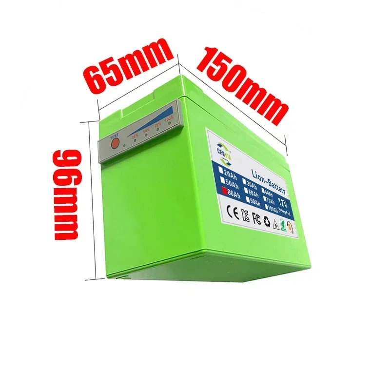 Литиевый аккумулятор 12 В 80 Ач встроенный BMS для солнечной лодки с зарядным