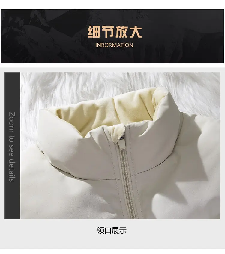 Men's Down Vest Autumn and Winter Sleeveless Vest Casual Vest Vest Men's Thickened Warm Duck Down Horse Clip Couple's Style