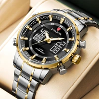 watch men lige fashion sport digital steel quartz wristwatch waterproof dual display watch for men date clock relogio masculino