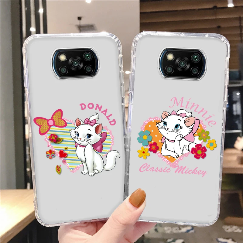 

Pretty cartoon noble mary cat For Xiaomi Mi Poco X4 X3 NFC F4 F3 GT M4 M3 M2 X2 F2 F1 Pro C3 5G Civi Transparent Phone Case
