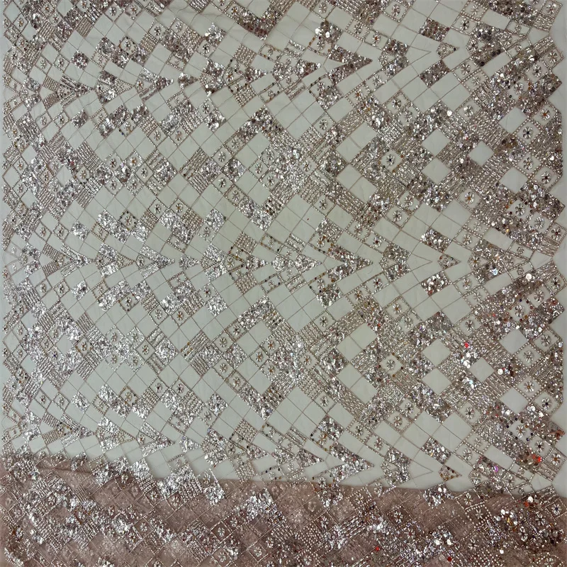 Модная африканская сетчатая кружевная ткань блестки тюль сетка с вышивкой