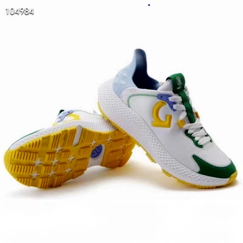 2023 Golf Shoes Women's Korean Brand Leather Material Waterproof Non-slip Comfortable Outdoor Sports Shoes Travel Leisure Shoes