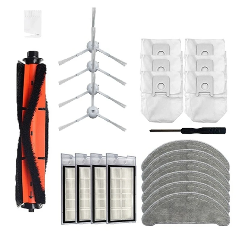 

Promotion!Replacement Roller Brush Side Brushes HEPA Filters Compatible For Roidmi Eve Plus Robot Vacuum Cleaner Accessories