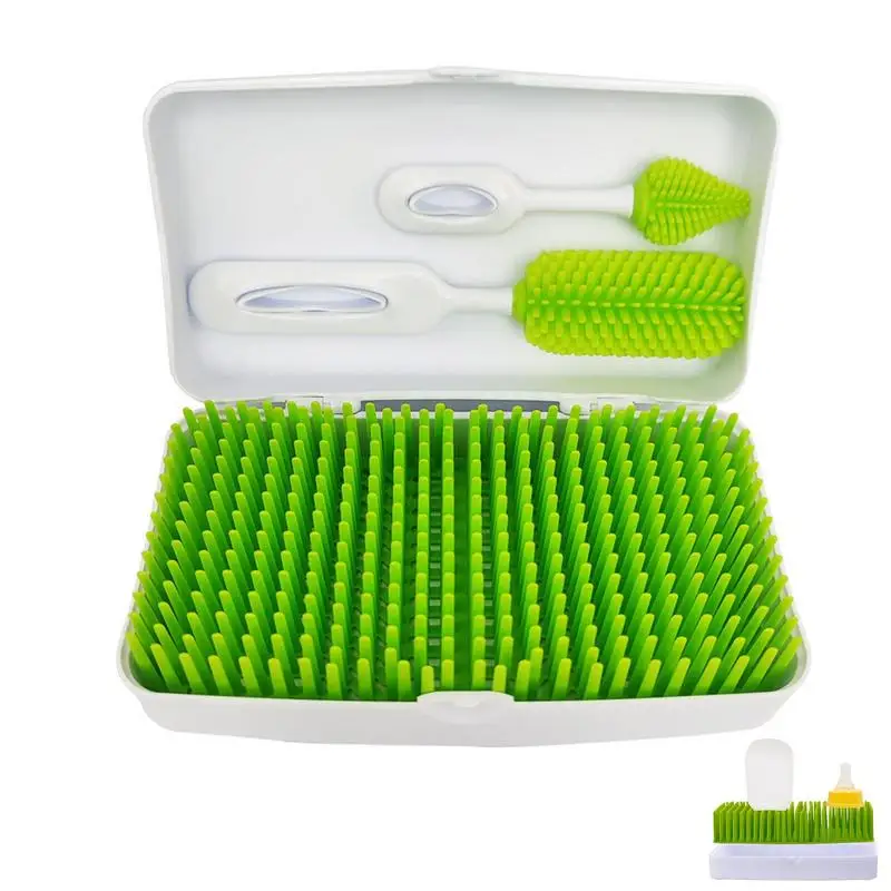 

Baby Bottle Drying Rack Silicone Dryer Baby Bottle Drying Rack Space Saving Detachable Drying Supplies With Storage Box For
