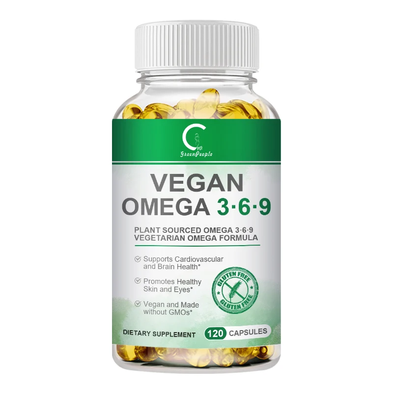 

GPGP Greenpeople Vegan Omega369 DHA Capsule Premium Algae Oil Plant Based Better Than Fish Oil Supports Heart&Brain&Joint Health