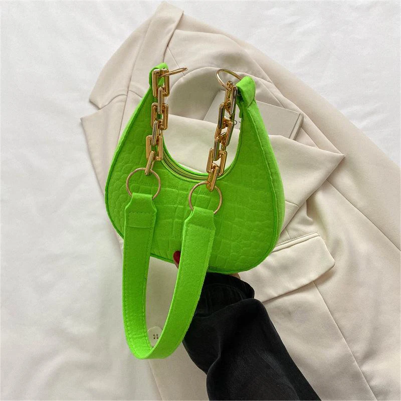 Модная женская сумка через плечо из войлочной ткани с маленькой ручкой роскошная