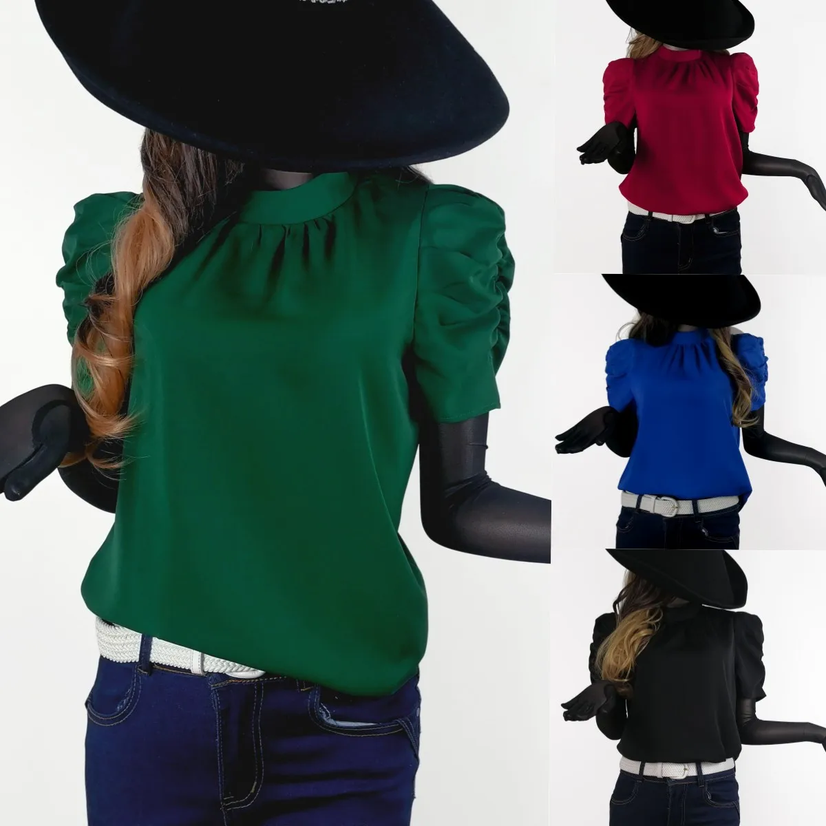 

2023 Summer New Women's Tops, Casual Solid Color Short-sleeved T-shirt, Temperament Hundred Loose Shirt for Women