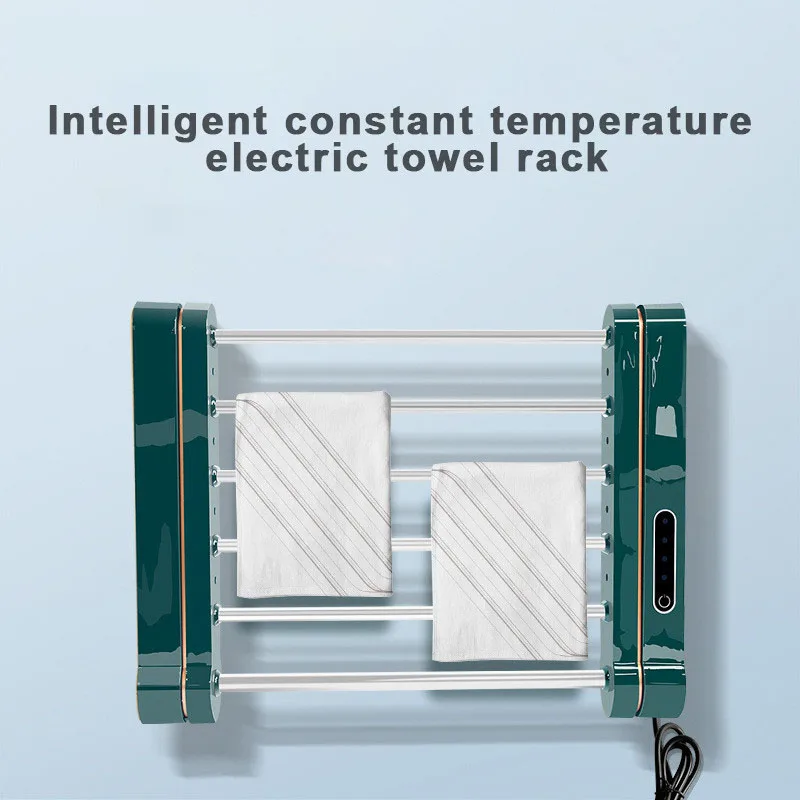 

Умная домашняя термостатическая электрическая вешалка для полотенец УФ-Дезинфекция вешалка для полотенец с подогревом Полка для полотене...