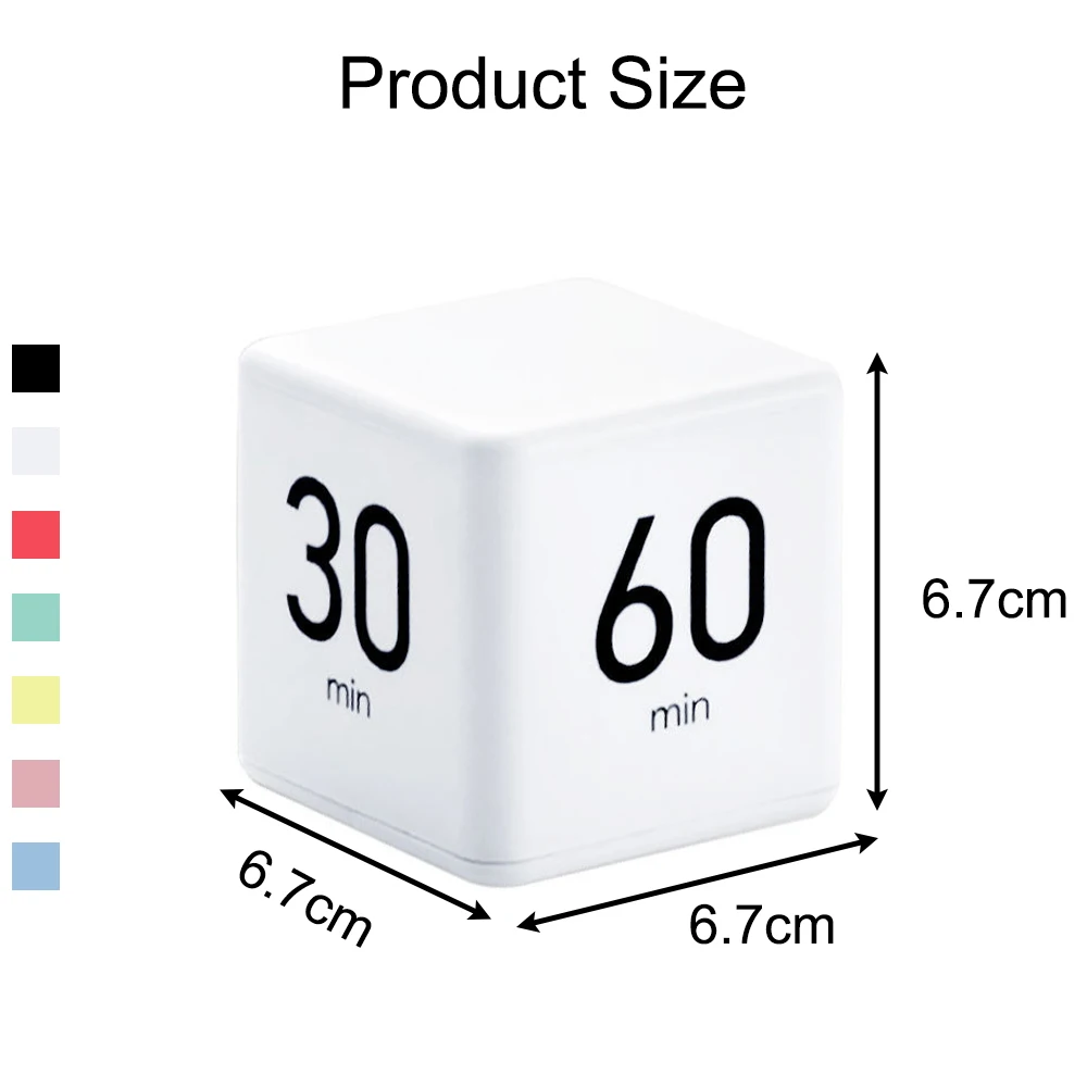 Cube Digital Timer Gravity Sensor Flip Countdown Time Function for Study Kitchen Cooking Shower Counter Alarm Remind |