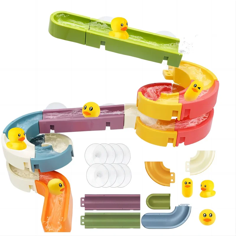 

Tracks Toys Setwall Duck For Cup Kids Kid Bathroom Toy Shower Slide Water Free Shower Suction Bath Slidefor Assembling Mold