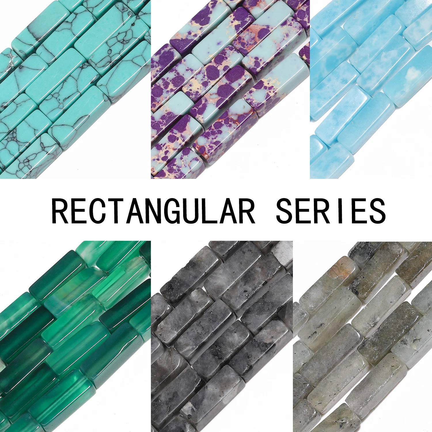 13x4 мм квадратные бусины в форме трубки амазонит агат халцедон розовый опал