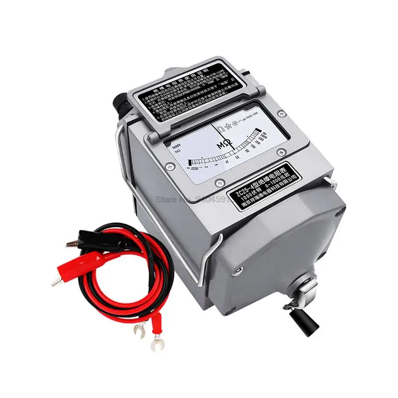 

Megger 1000v Insulation Resistance Tester Resistance Meter Instrument Equipment ZC25-4 Plastic Case