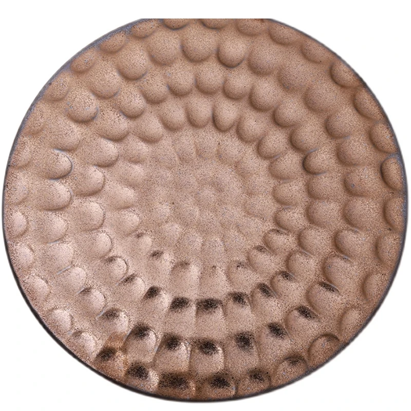 Золотая круглая керамическая тарелка отель ресторан сашими суши семейный ужин