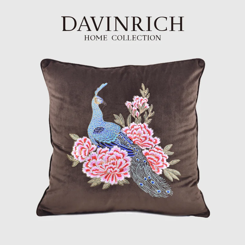 

Чехол с вышивкой в виде слона DAVINRICH, для кровати, дивана, дивана, подушки, чехол, экзотический индийский гобелен, жаккардовый декор в стиле ре...