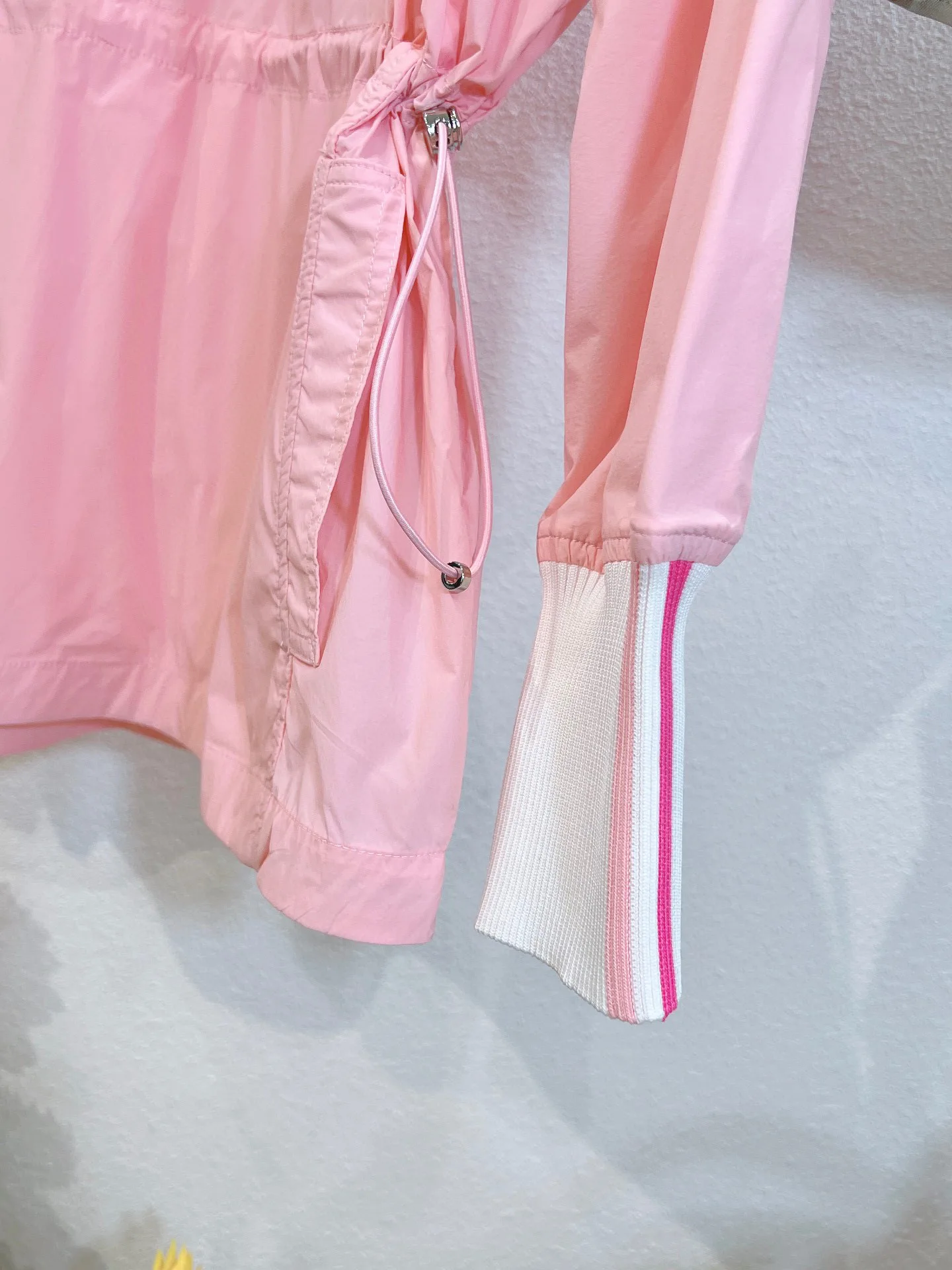 Golf Shirts Long Design Windbreaker Women's Fashion Windproof Coat Pink Golf Top Pullover Round Neck Slim Waist Windbreaker