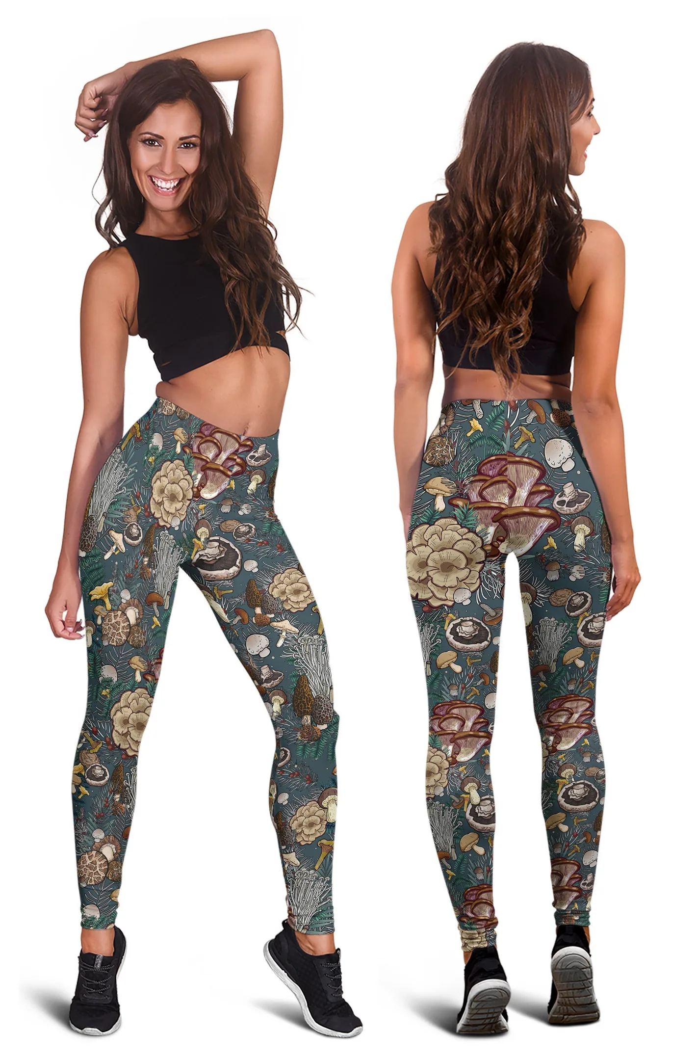 Chanterelle Mushrooms Leggings 3D All Over Printed Leggings Sexy Elastic Female Skinny Leggings Gothic Yoga Leggings 04