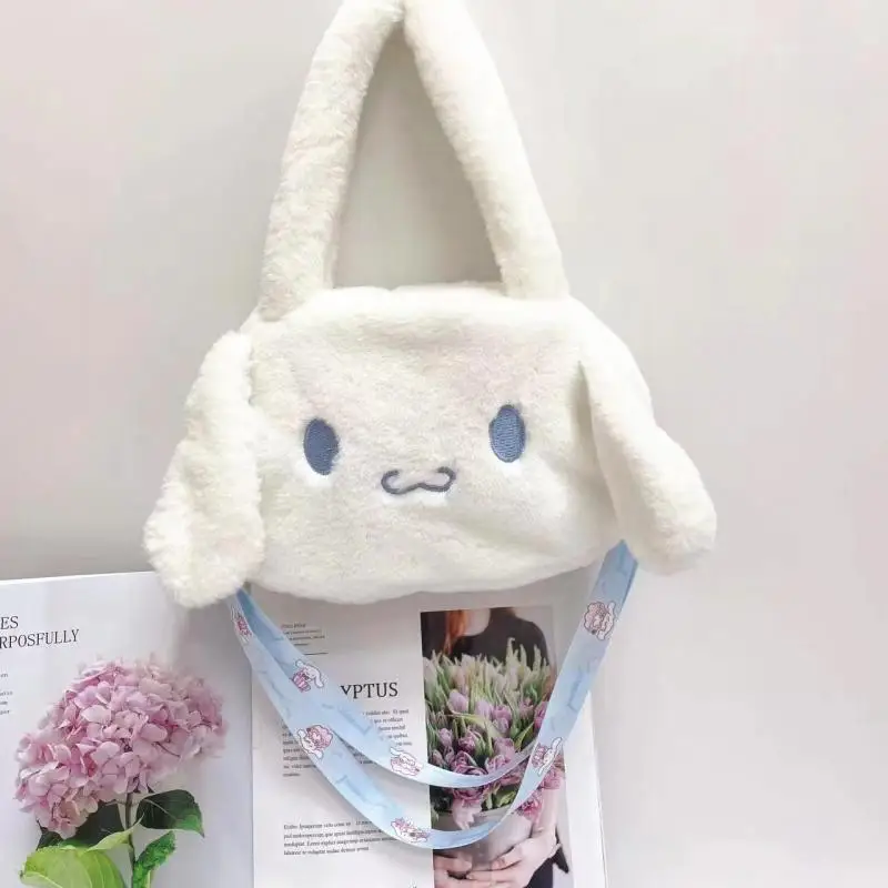 

Милая плюшевая сумка Sanrio Cinnamoroll Kawaii, косметичка, сумка большой вместимости, 25 см, милый подарок для девочки, рождественский подарок для детей